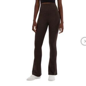 Kirkland Signature High-Waist Brushed Mini-Flare Pants - Brown XS NWT